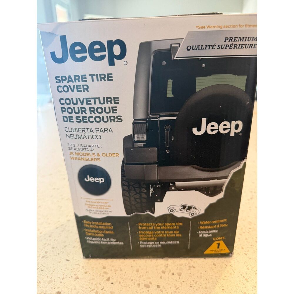 Plasticolor Jeep Spare Tire Cover 30-33in Wrangler JK 000793R01 New Open Box